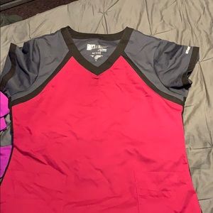 Large greys anatomy by barco scrub top two tone